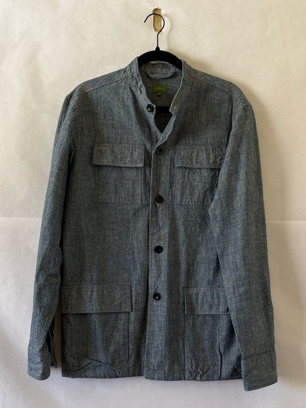 Sid Mashburn Chambray Denim Chore Jacket Men Sz S Shacket Minimalist Barn Cotton